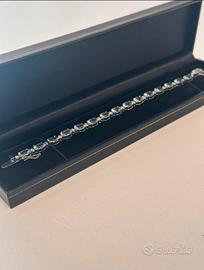 Bracciale in oro bianco con acquamarina e diamanti