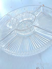 Antipastiera cristallo vintage rotonda