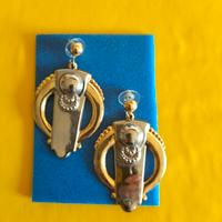 Orecchini pendenti cromo/oro