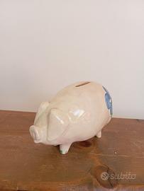 Maialino porta monete in ceramica 