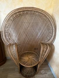 Poltrana vintage in vimini