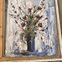 quadro con fiori antico