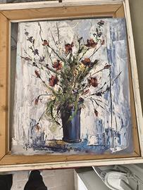 quadro con fiori antico