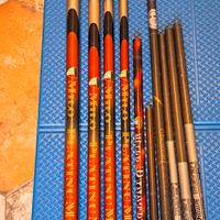 canne pesca fisse, bolognesi, inglesi, mulinelli 