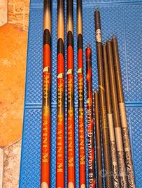 canne pesca fisse, bolognesi, inglesi, mulinelli 