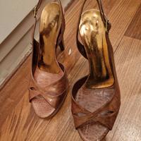 scarpa elegante in pelle di coccodrillo n.36