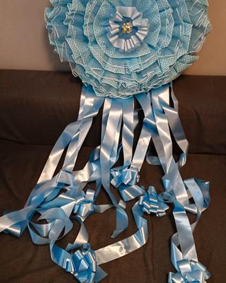 fiocco nascita azzurro 60cm