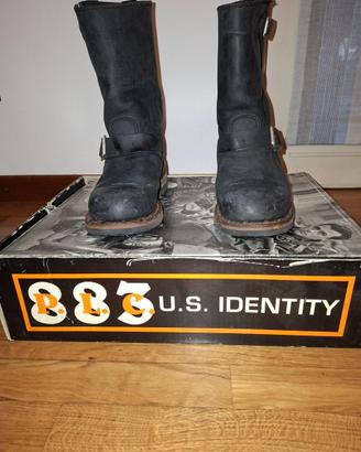Stivali biker 883 US Identity in pelle nera tg. 40