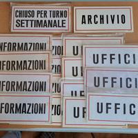 Cartello lotto 17 targhe segnaletica INFORMAZIONI