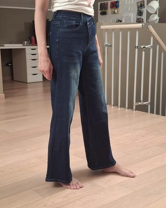 Jeans donna baggy vita bassa