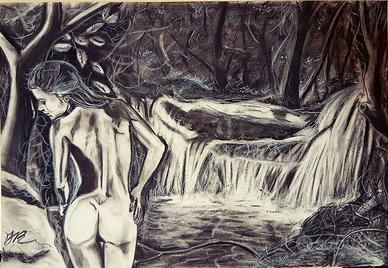 dipinto in carboncino