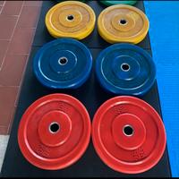 Dischi Bumper colorati + bilanciere olimpionico