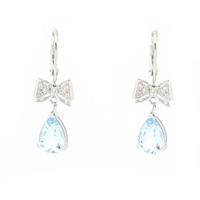 Orecchini in oro bianco con acquamarina 2,58 ct