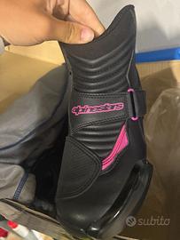 Scarpe moto alpinestars stella smx-1 r nero e rosa
