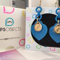 Orecchini pendenti OPS Object blu e oro 