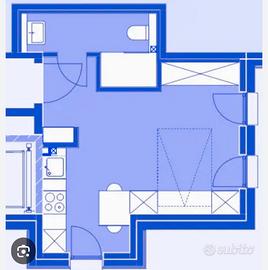 Via grassi monolocale libero : 280 euro