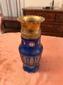 Vaso antico in vetro boemia