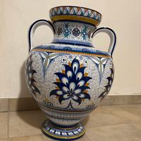 Anfora in ceramica di Faenza dipinta a mano