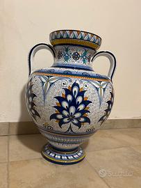 Anfora in ceramica di Faenza dipinta a mano