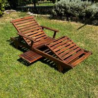 Lettino prendisole in legno teack