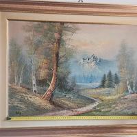 Quadro Olio su Tela "Rustory" 75x51 - Paesaggio Mo