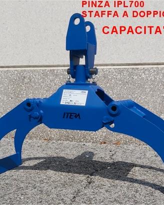 Pinza legna IPL700 con staffa a doppio snodo