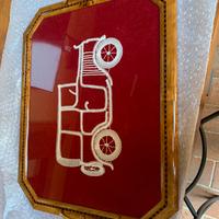 Vassoio legno vetro e pizzo cantu’