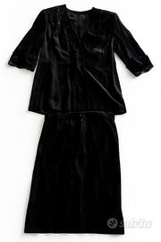 Completo Giacca e Gonna Nera Elegante taglia unica
