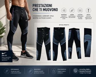 Nike Drifit pantaloni legging running uomo