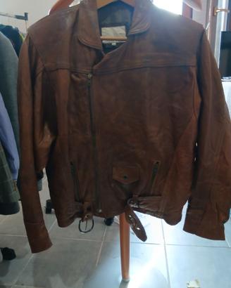 giacca pelle biker rochapele taglia XL /54