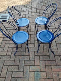 Set 4 sedie in ferro