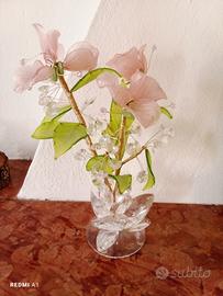 bouquet di rose in cristallo e Swarovski 