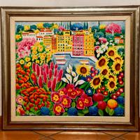 Leonardo Businaro Dipinto Olio 80x70