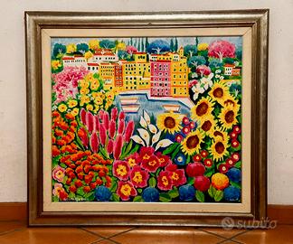 Leonardo Businaro Dipinto Olio 80x70