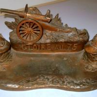 CALAMAIO ART DECO' IN BRONZO: ARTIGLIERI ALPINI E