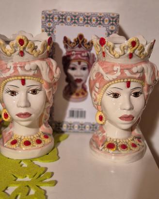Ceramica teste di moro donne