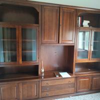 Parete Attrezzata Libreria in legno massello