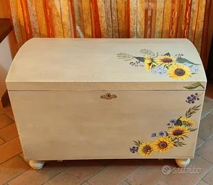 Baule Cassapanca rivisitato stile Shabby Chic/Coun