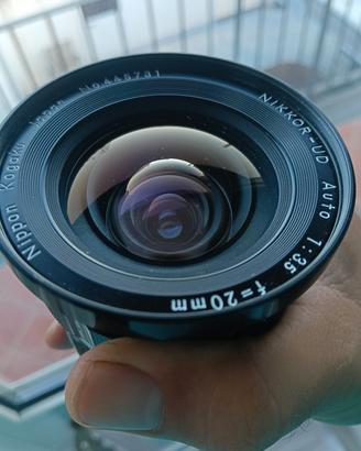 Nikon Nikkor UD 20 f3.5 pre-Ai + tappo originale 