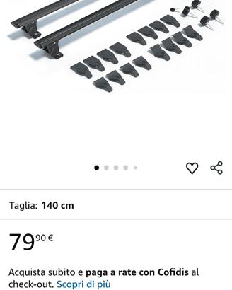 barre portapacchi  auto  universale 