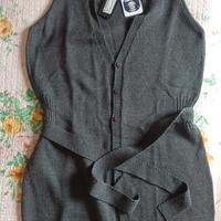 Gilet di lana merinos grigio