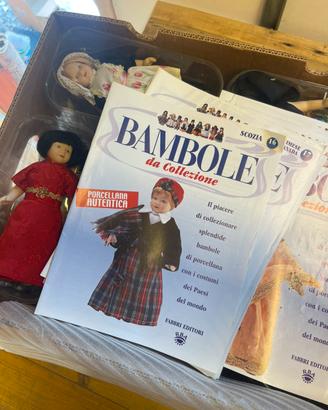 Collezione di bambole di porcellana mondo