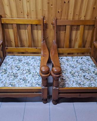 Set Divano e Poltrone in Legno