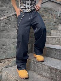 Jeans Blu Scuro M con disegni