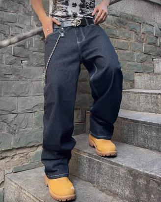 Jeans Blu Scuro M con disegni