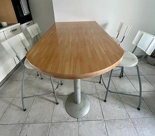 Tavolo da cucina in legno con 4 sedie