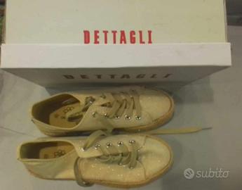 Scarpe sneakers donna Dettagli n. 37 in tela beige