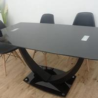 Tavolo di vetro sala da pranzo per 6 persone