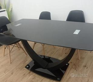 Tavolo di vetro sala da pranzo per 6 persone