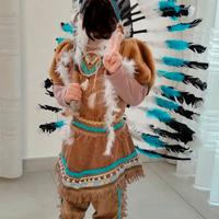 Vestito carnevale sartoriale indiano di anni 4